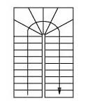 П-образная лестница с забежными ступенями